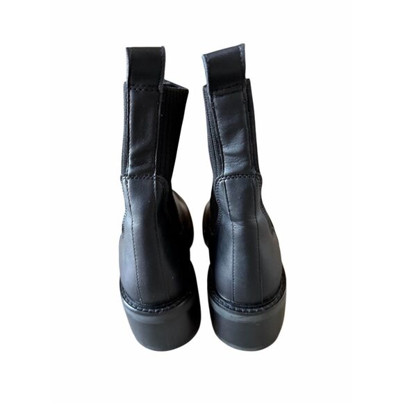 Steve Madden Shoes Hayle Chunky Lug Sole Chelsea Black Booties Size 6 - Picture 6 of 8